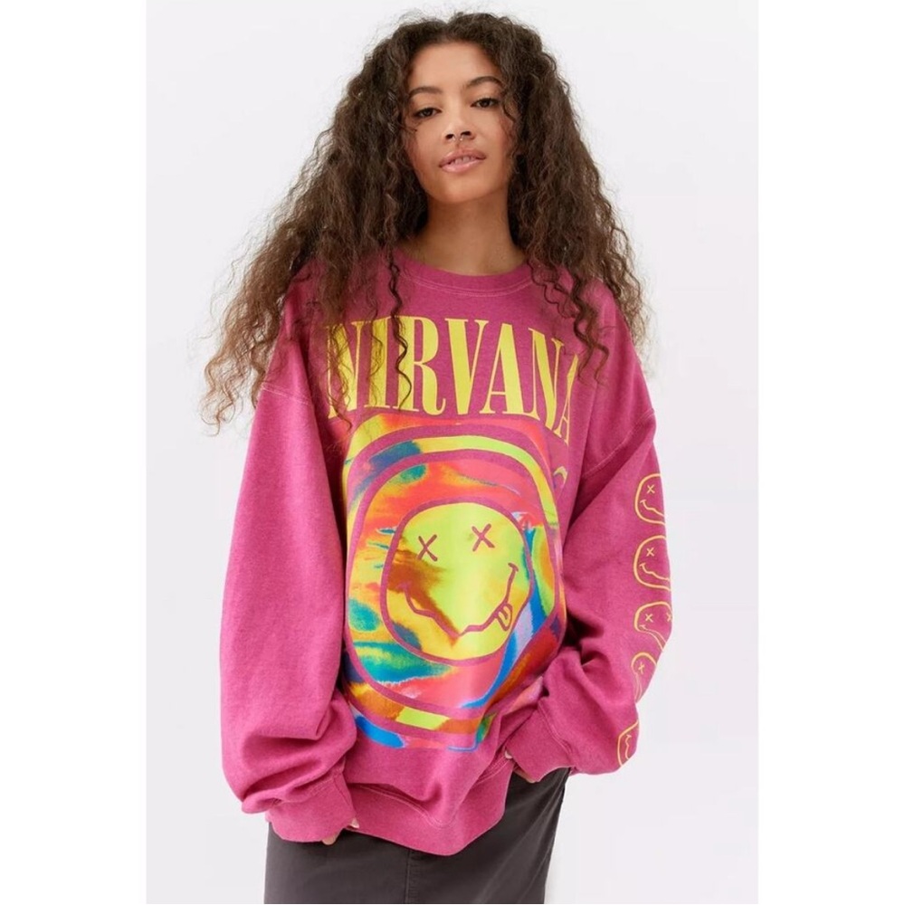 Urban Outfitters Pink Nirvana Sweatshirt